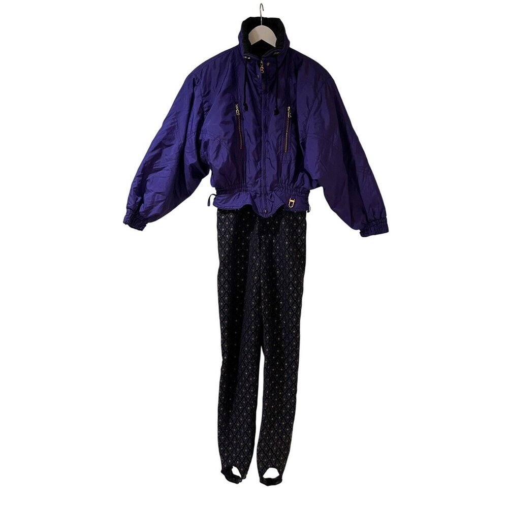 Bogner Women's Purple One Piece Vintage Ski Suit Size 10